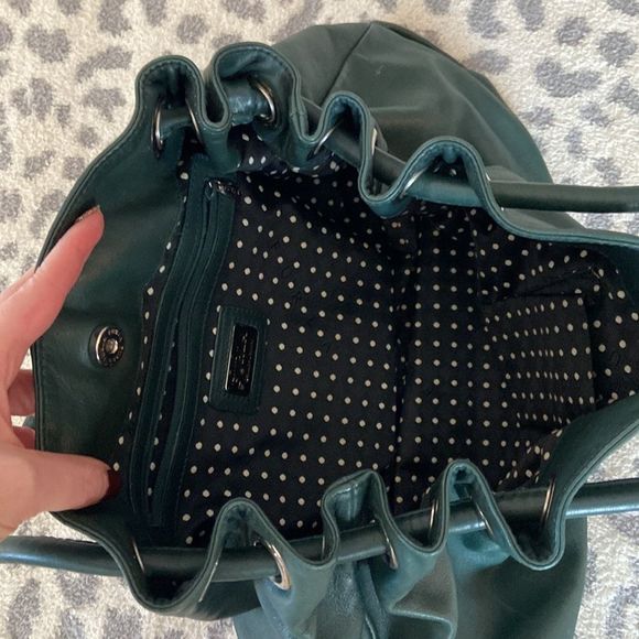 Furla dark green satchel - Picture 9 of 12